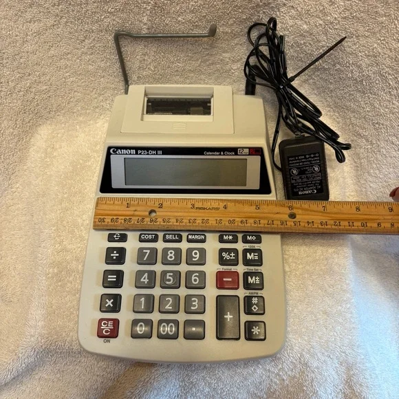 Canon P23-DH III Printing Calculator With Adapter - Picture 2 of 6